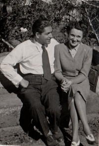 Petr's aunt, Zdena Picková, with her husband Richi. Colombia, around 1943 