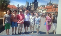 Petr with his son Andrés and his wife Claudia, grandsons Tobias and Jan, and his wife Maruja during their visit to Prague. 2016