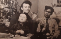 With his wife and daughter in the 1960s
