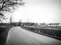 Silnice z Březí směrem na České Budějovice před zánikem obce, 1986