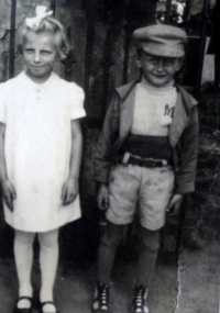 Miroslav Picek (the boy on the right) in the kindegarten