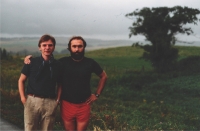 Jan Hrabina and Aleš Březina in Canada, 1990