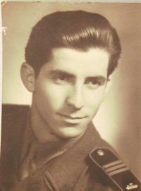 Josef Mišák during the military service, 1951