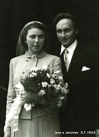 Wedding photo in 1953
