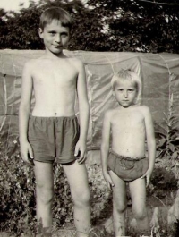 With his brother Pavel, 1966, Miroslav Marusjak left