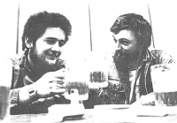 Alexej Ženatý (on the left) with Vladislav Kvasnička in Braník at the beginning of 1991