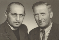 Hugo Vaníček with his half-brother František Grunwald, the 1960s