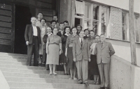 A photograph of the pedagogical staff, Zubří, 1952 
