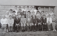 Pedagogical staff and Mr. Kubiš as a director, 1965 
