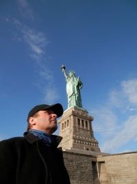 Róbert Novotný at the Statue of Liberty in New York