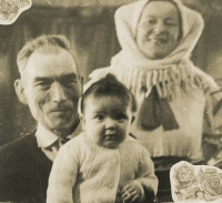 Grandparents, Hlasica family, with their grandson Petrík