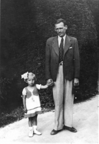 Šarlota with her father