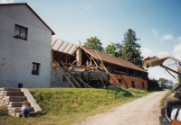 Repairs at the Kolář's farm. 1991