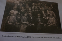 A family celebration in Libichov, Mirek Kredba as an eleven-year-old in the back, 1925