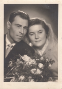 Svatava Němcová, wedding portrait, 1953