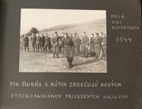 Page from the memorial album of Vladimír Chovan