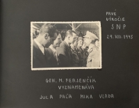 Page from the memorial album of Vladimír Chovan
