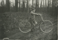 Jan Iserle with a bicycle
