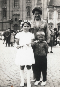 Vladimír, his sister Eva, and their mother Marie. 1967