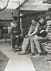 Vladimír, his sister Eva, and their mother Marie. 1972