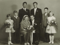 Wedding of Jaroslav and Marie Vaníček, 1962, best men Ludvík Kyllar, František Vaníček 