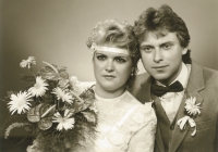 Svatební fotografie Vladimíra a první manželky Dany, roz. Olivové, 1983