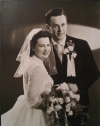 Wedding photo of Oldřich with his wife (1961)