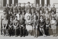 Group photo from primary school, 9th grade, Veselí nad Moravou, 1967