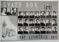 Table of students of theology in Litoměřice, 1975