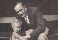 With his father, around 1939