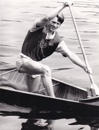 Jiří Čtvrtečka in a boat 