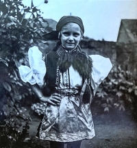 Hana Mařanová wearing a folk costume, 1936