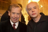Josef Karafiát with Václav Havel