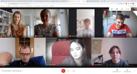 Online workshop – a team from V Rybníčkách elementary school working on the report