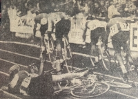 Benáček's fall at the race