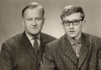 Milan Čejka with his father Emil, 1967