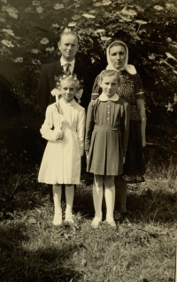 Mária Zaťková with her husband and their children