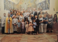 At grandson´s christening, Zlín, 2018