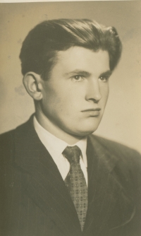 Josef Vopařil before starting military service in 1956
