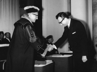 Appointment of Jaroslav Kopáček as associate professor. 1968