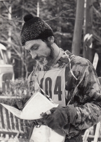 Vladimír Mikan January 17, 1972 at the finish of the orienteering race