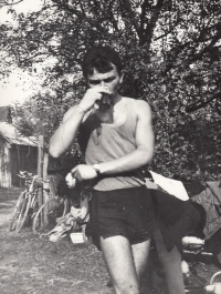 Vladimír Mikan 1966 Mezihoří u Chrasti, after the race