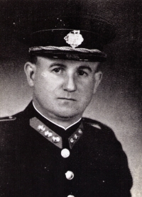 Her father Gustav in the uniform of a volunteer firefighter
