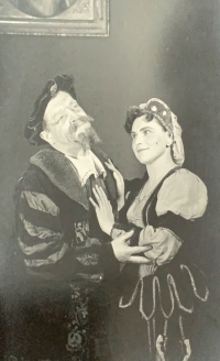 Her father Jaroslav as an amateur actor