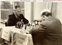 Father at a chess tournament, 1954