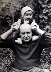 Vilém Bišický  with his grandson Michal