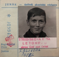 Boy scout card, 1968