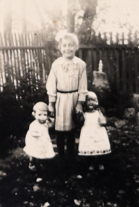Jarmila Štěrbová in her childhood