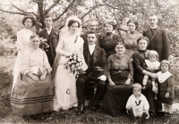 Wedding photo of Karel Lanczik's parents, 1912