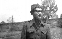 Ilja Hradecký serving his military service at road troops